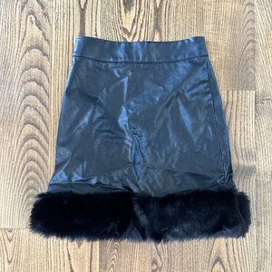 FAUX LEATHER SKIRT